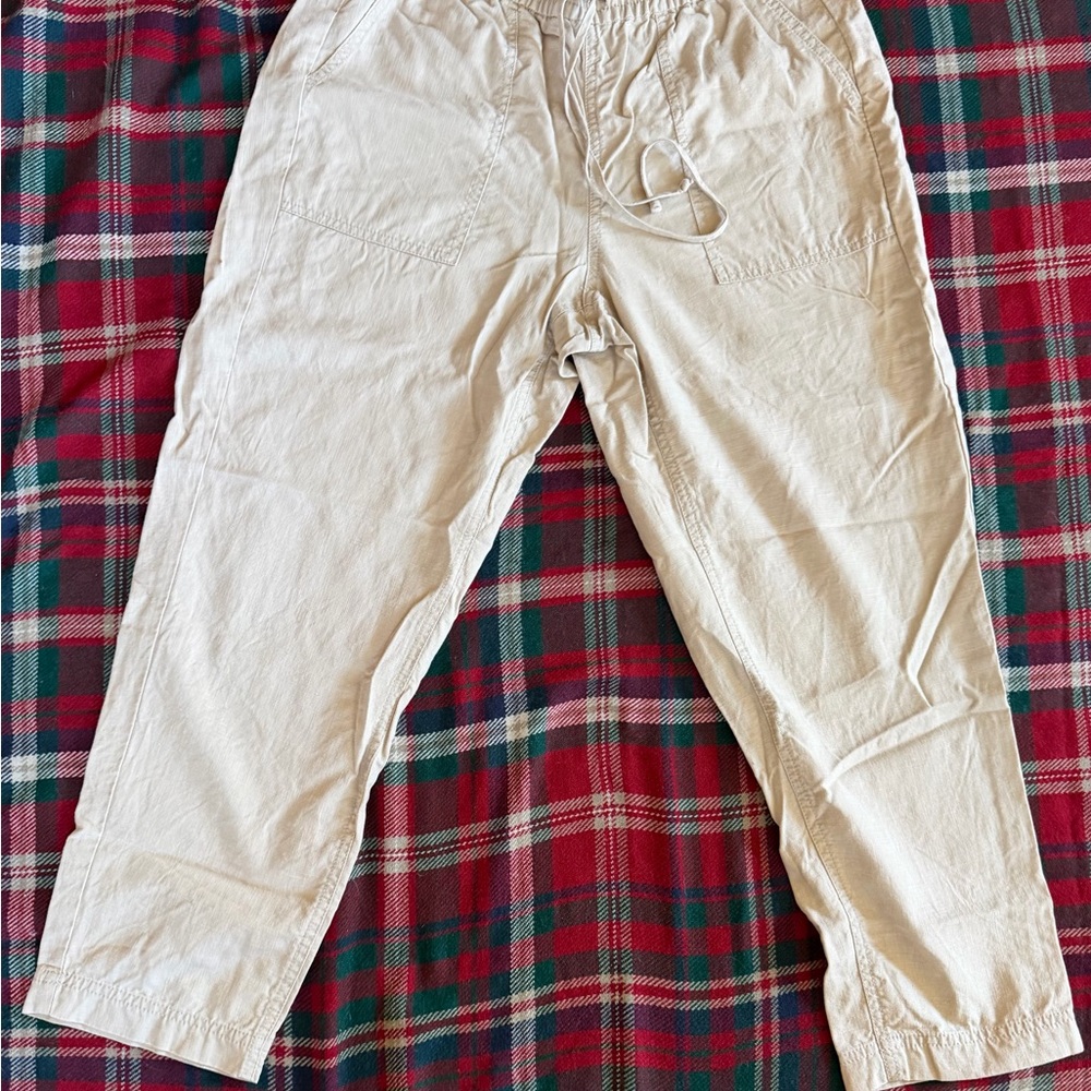 J. Crew Khaki Linen Pants